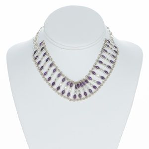 Amethyst and Sterling Silver Necklace